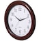 Clockswise Decorative Classic Brown Round Wall Clock For Living Room, Kitchen, Dining Room, Plastic QI004510.BN - alternate 8